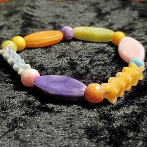 Vintage Dyed Onyx Colorful Beaded Bracelet Design 14